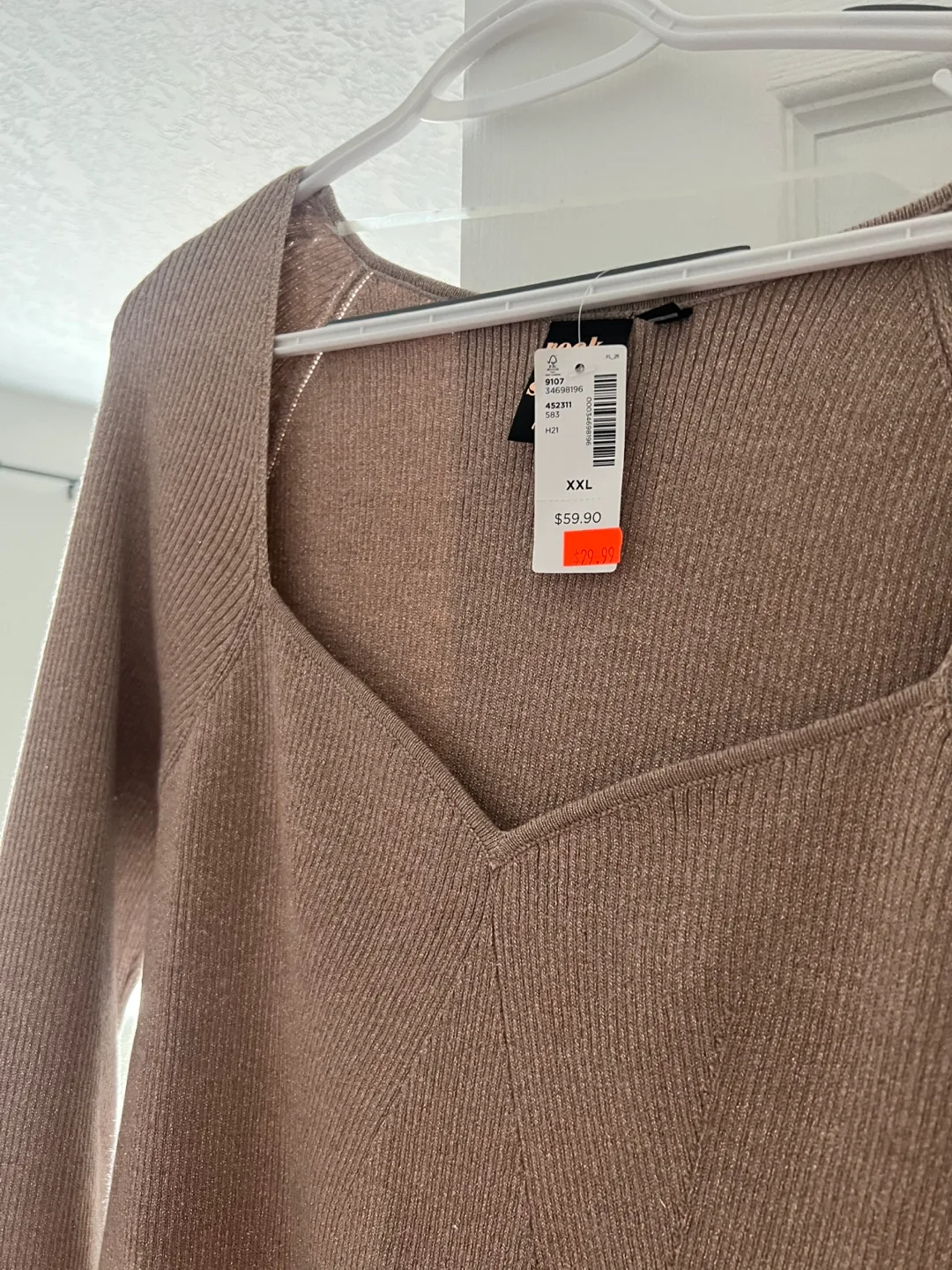 Rock & Shine Reitmans Brown Ribbed Sweater - XXL image indicator(4)