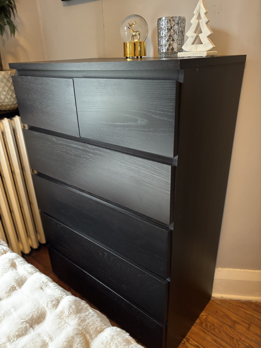 IKEA MALM 6- drawer Chest - Black-Brown