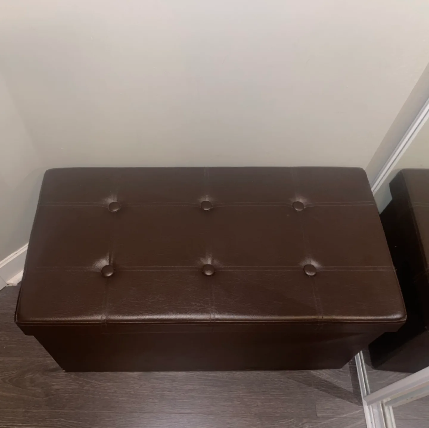 Brown Storage Ottoman Bench thumbnail