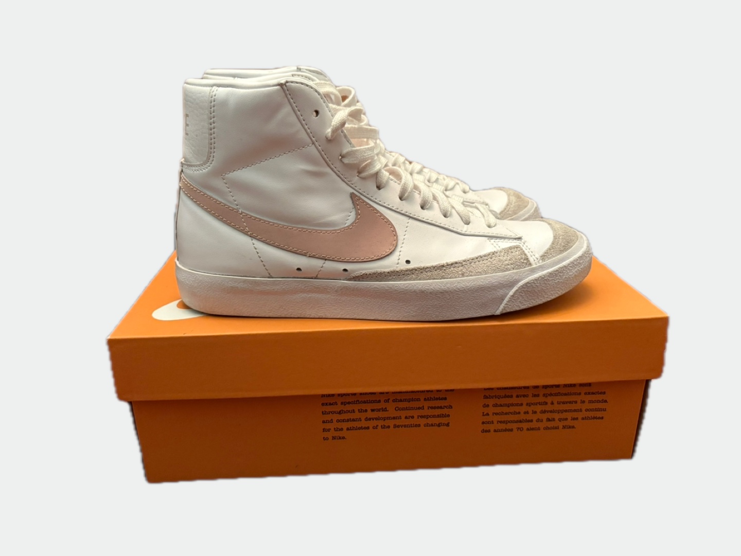 •W Nike Blazers Mid ‘77 (White/Pink) - photo 2