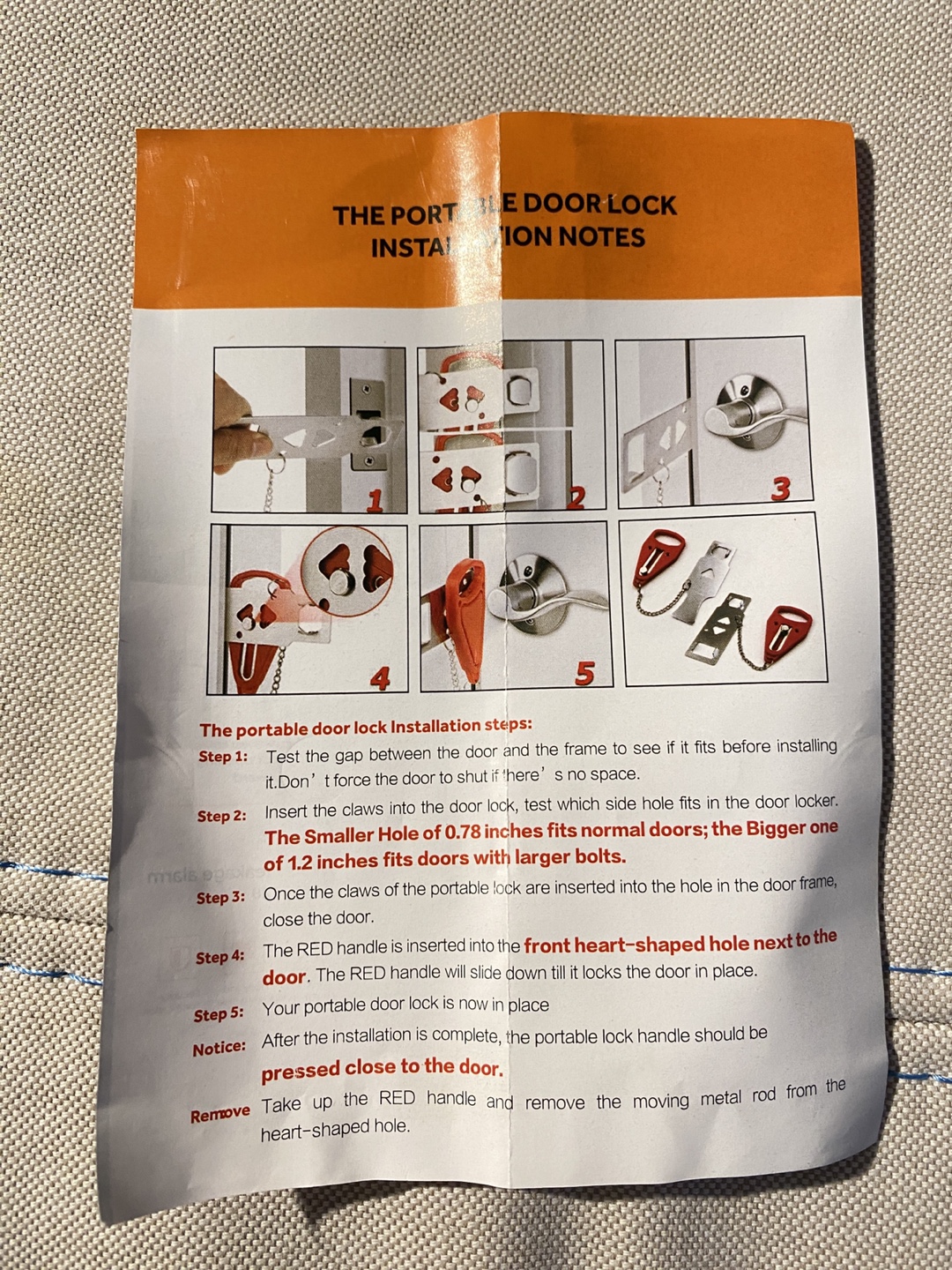 Brand New Portable Door Lock - photo 3