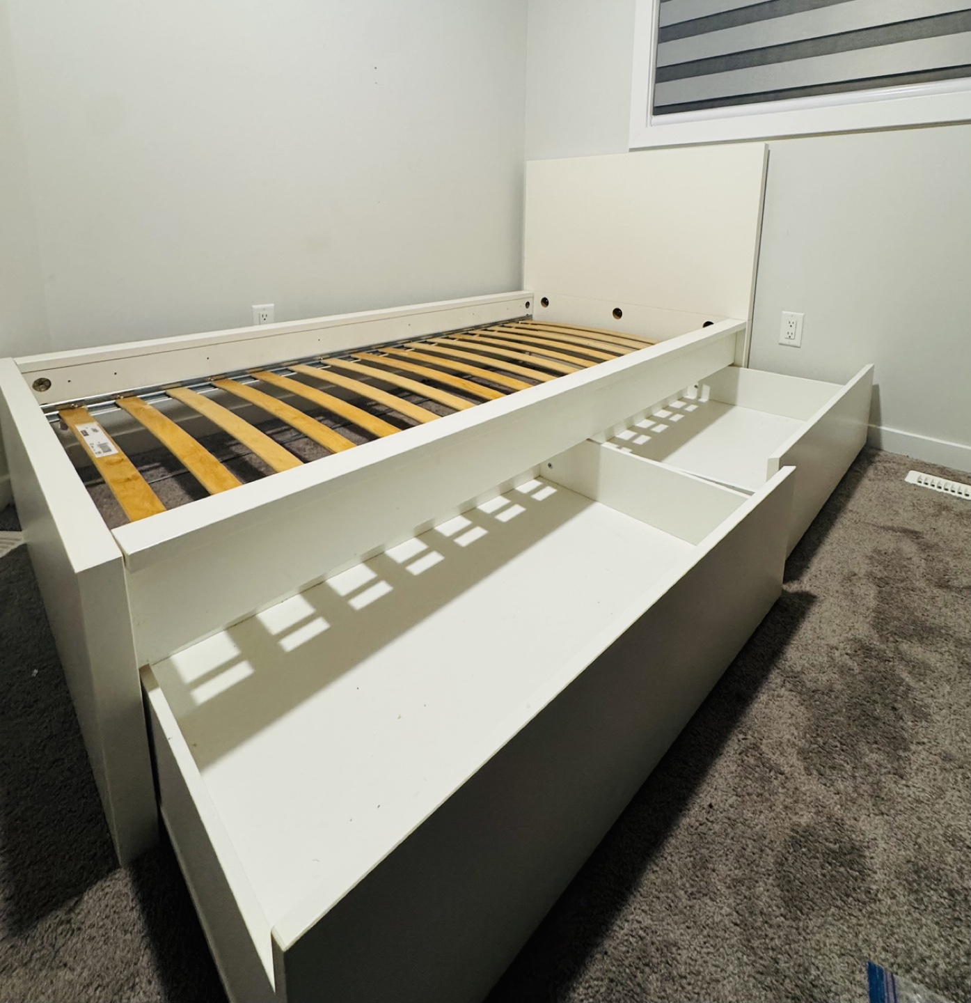 IKEA MALM White Twin Bed Frame with 2 Drawers - photo 4