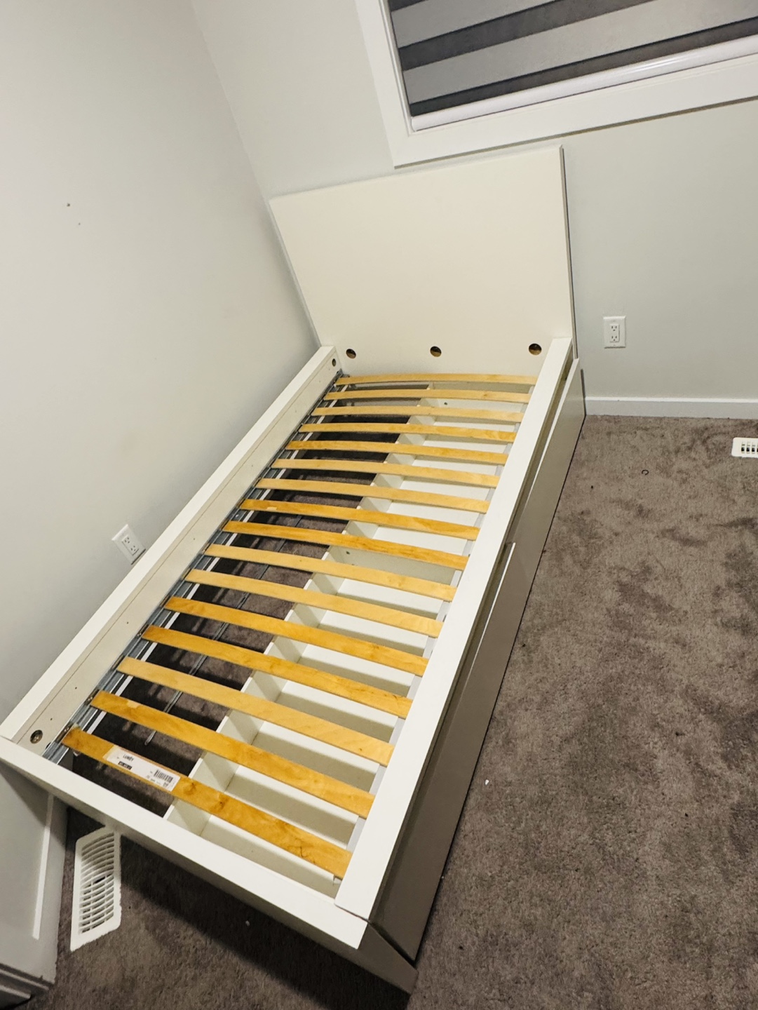 IKEA MALM White Twin Bed Frame with 2 Drawers