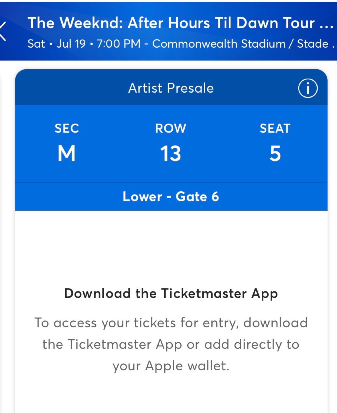 The Weeknd After Hours Til Dawn Tour Ticket - photo 3