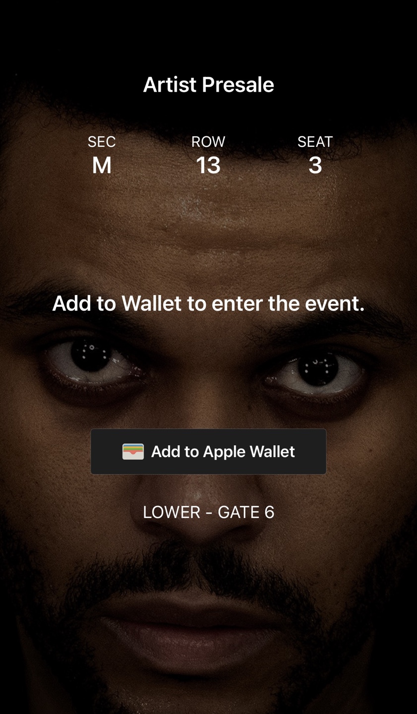 The Weeknd After Hours Til Dawn Tour Ticket