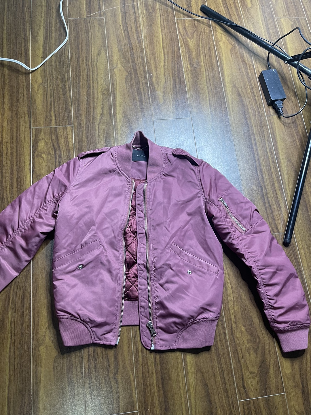 Pink Zara bomber jacket