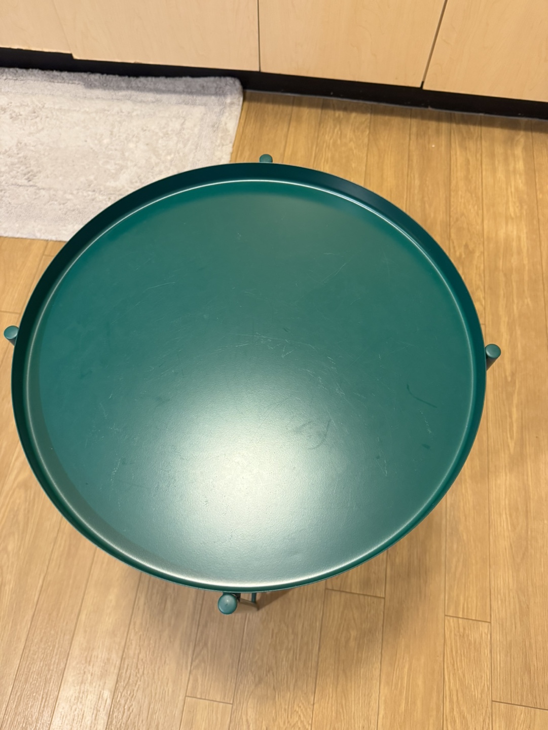 Dark Green Metal Side Table