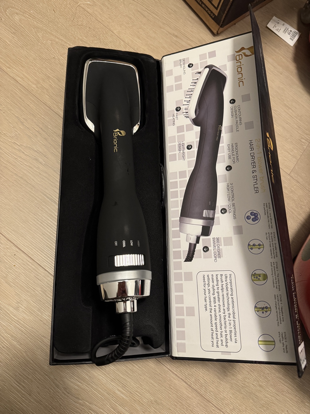 Brionic 2-in-1 Blower Brush Hair Dryer & Styler