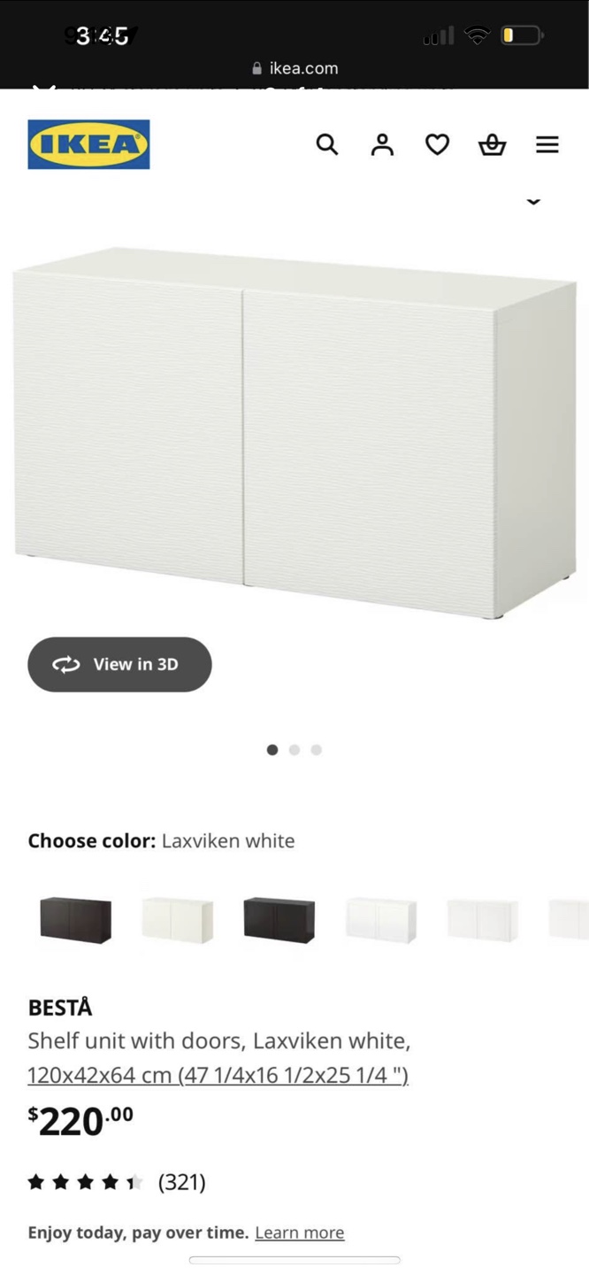 IKEA BESTÅ Shelf Unit with Doors - Laxviken White - photo 3