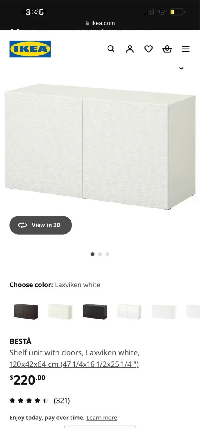 IKEA BESTÅ Shelf Unit with Doors - Laxviken White image indicator(3)