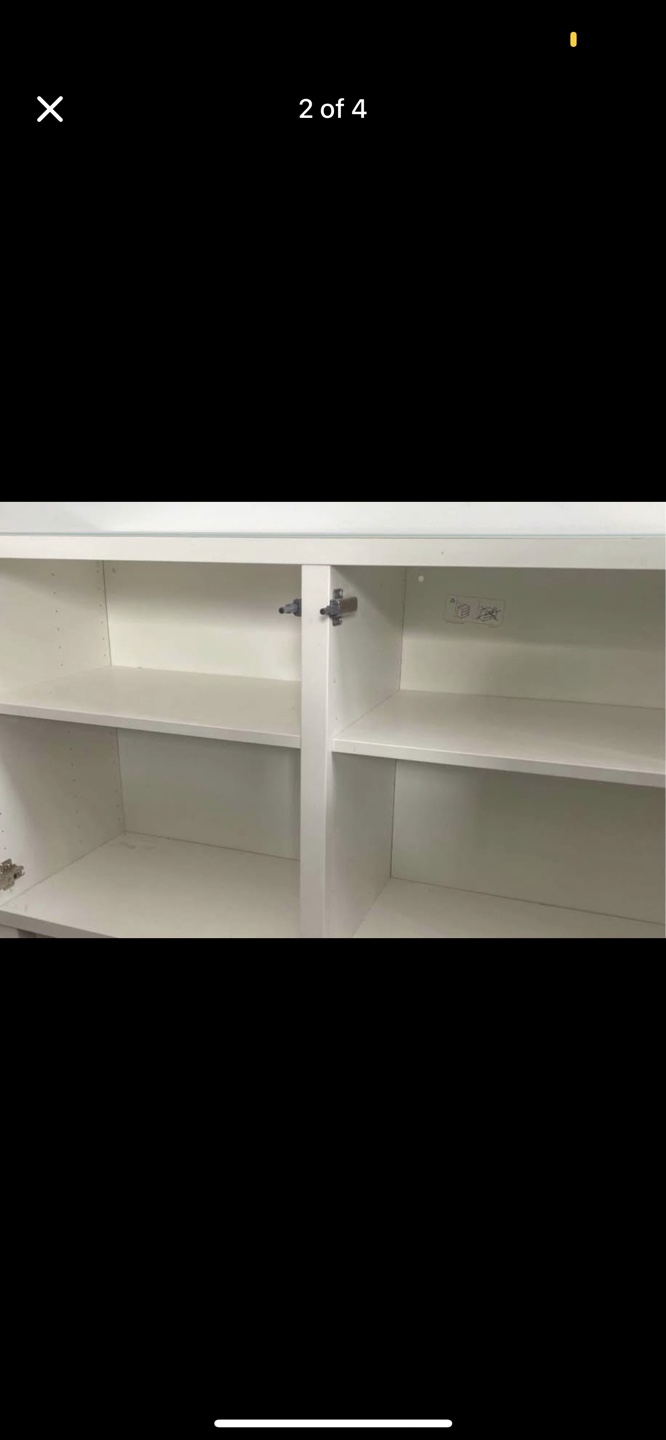 IKEA BESTÅ Shelf Unit with Doors - Laxviken White - photo 2