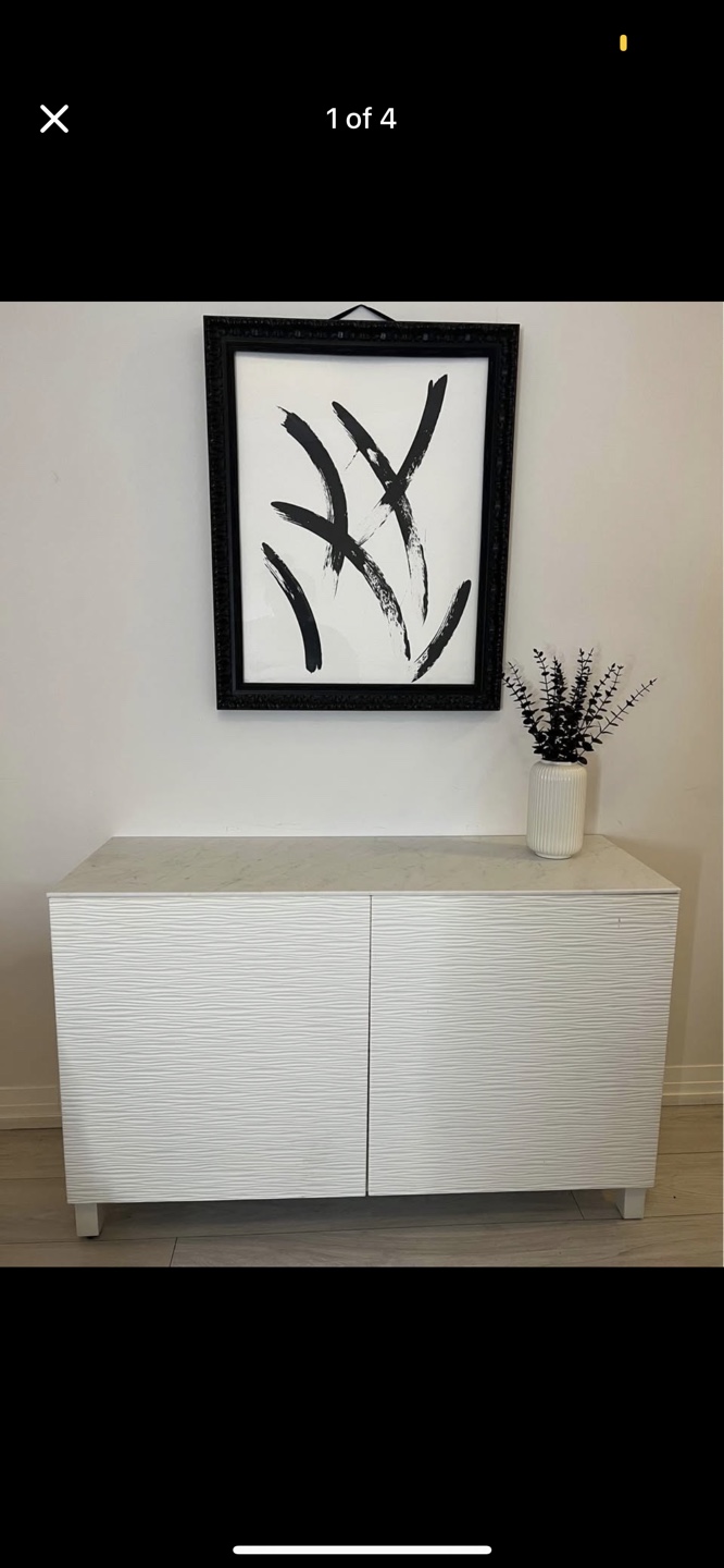 IKEA BESTÅ Shelf Unit with Doors - Laxviken White
