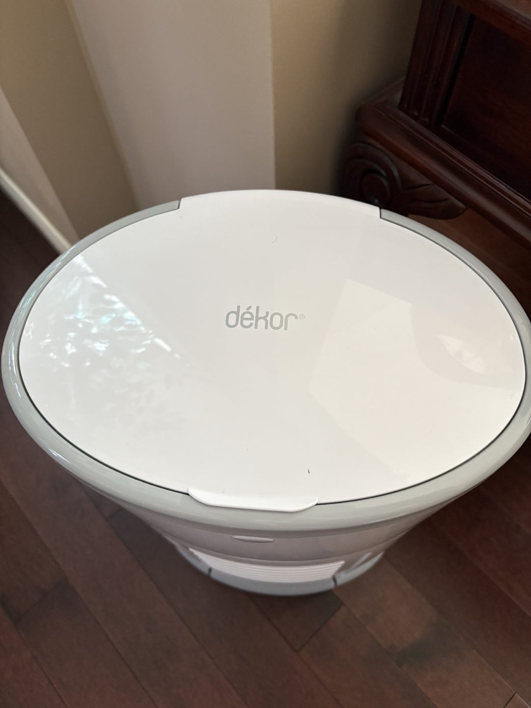 Dekor Classic Diaper Pail - White and Grey - photo 2