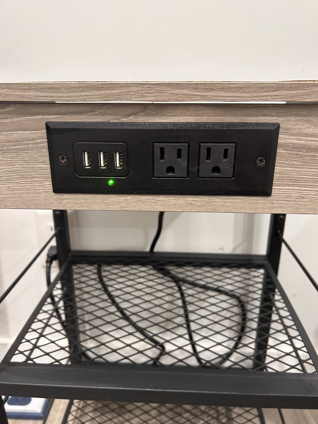 Modern Charging Side Table with Two Shelves - photo 2