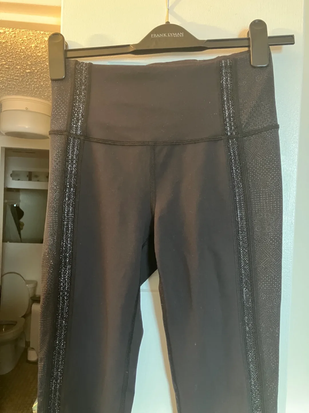 Lululemon Black Leggings with Mesh Detail image indicator(4)