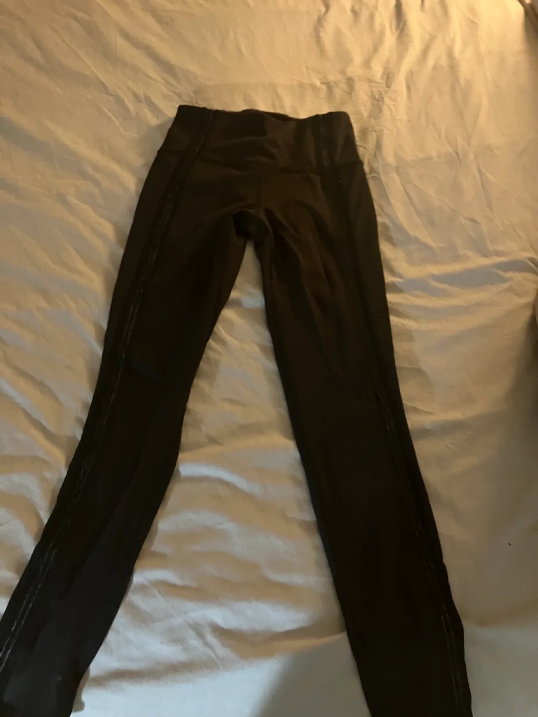 Lululemon Black Leggings with Mesh Detail image indicator(5)