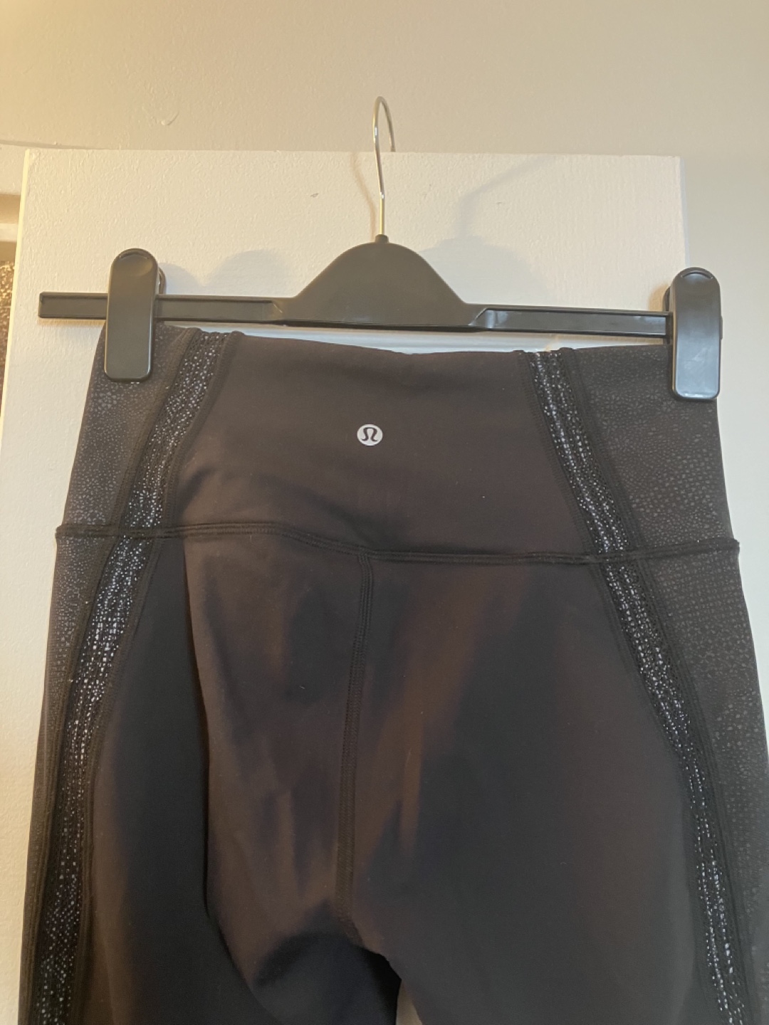 Lululemon Black Leggings with Mesh Detail
