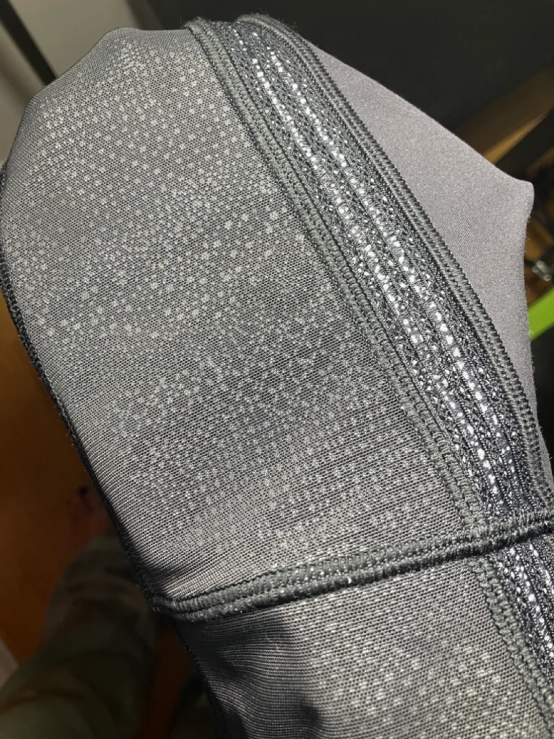 Lululemon Black Leggings with Mesh Detail image indicator(6)