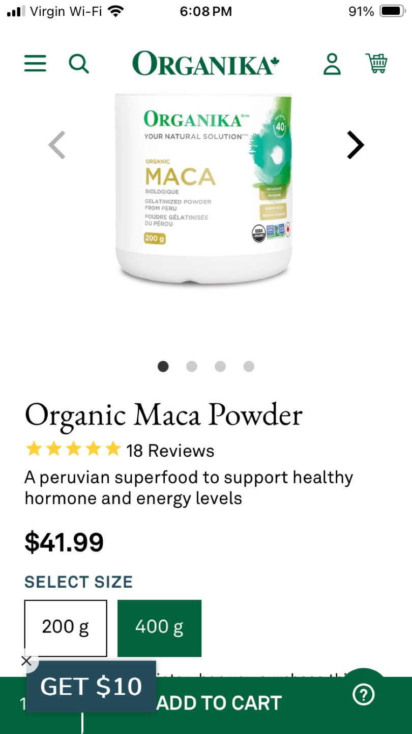 Organika Maca Powder - 200g