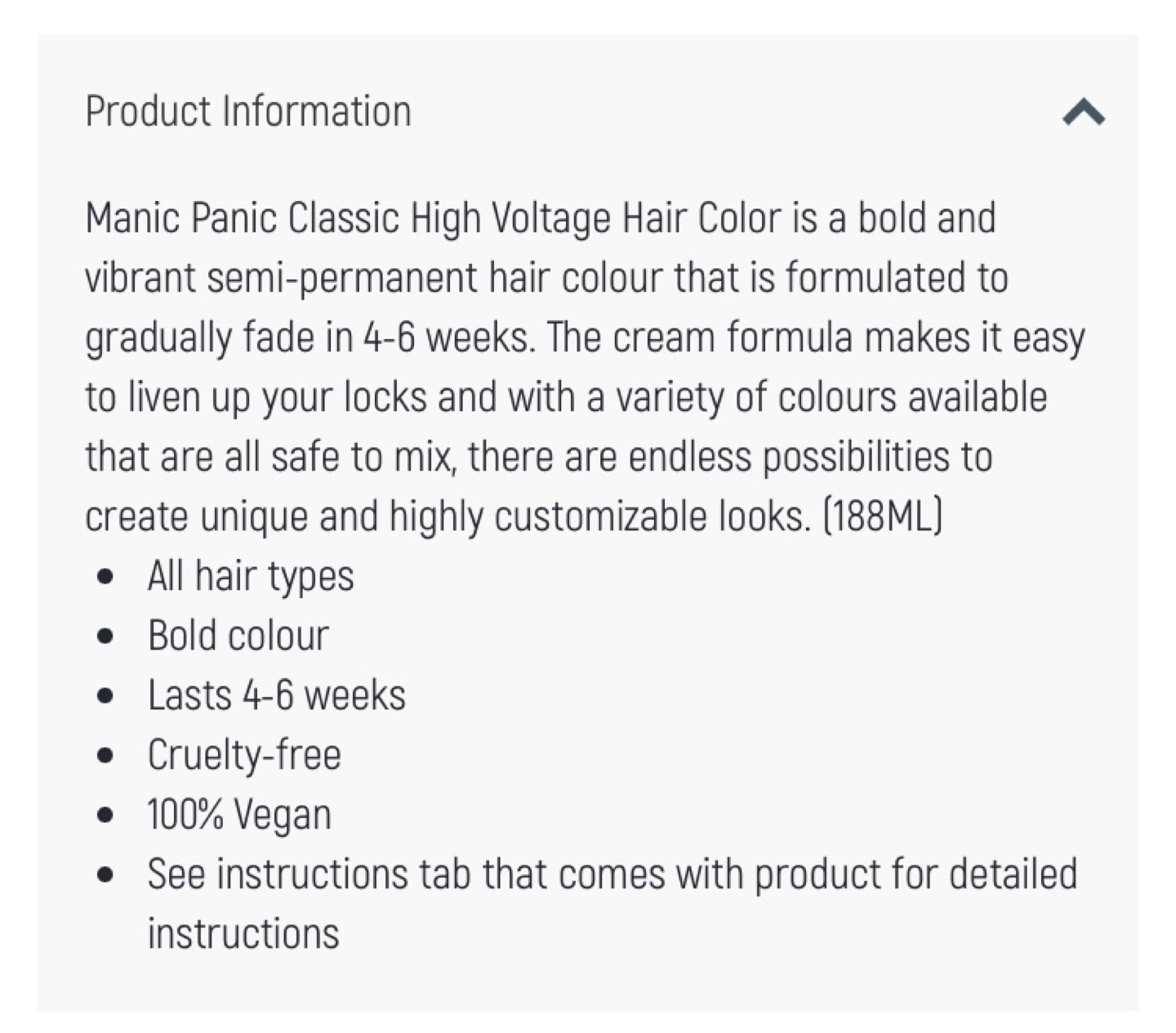 Manic Panic Classic High Voltage Hair Colour - Blue Steel - photo 3