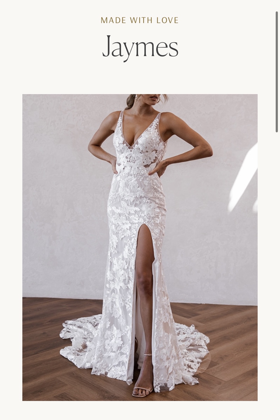 Made With Love Jaymes Bridal Gown - Stunning Fit and Flare