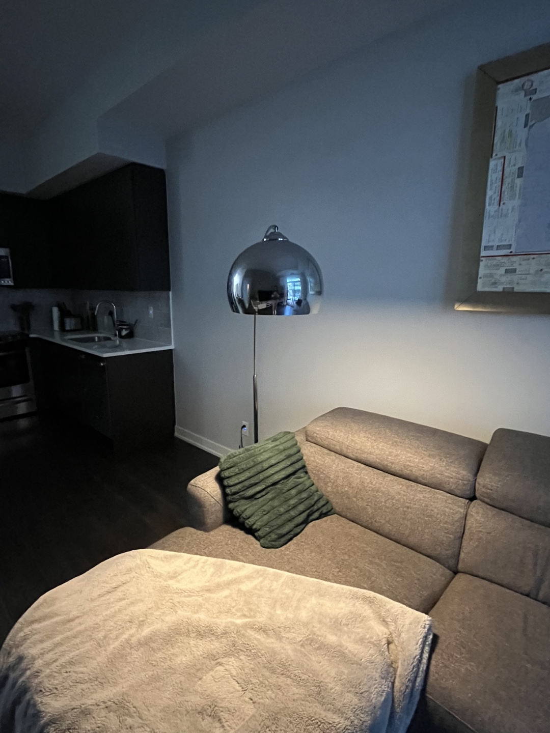 Arc Floor Lamp with Marble Base - photo 2