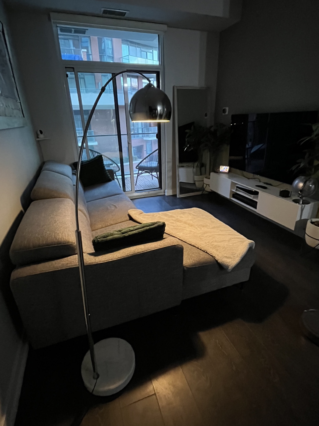 Arc Floor Lamp with Marble Base - photo 3
