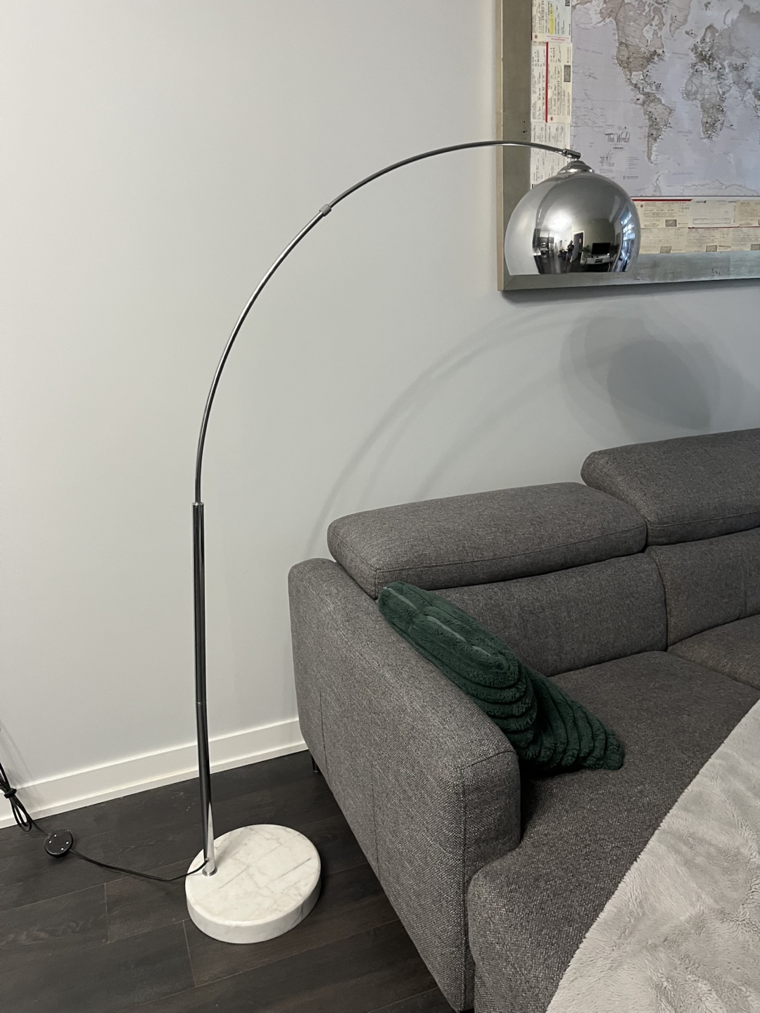 Arc Floor Lamp with Marble Base - photo 5