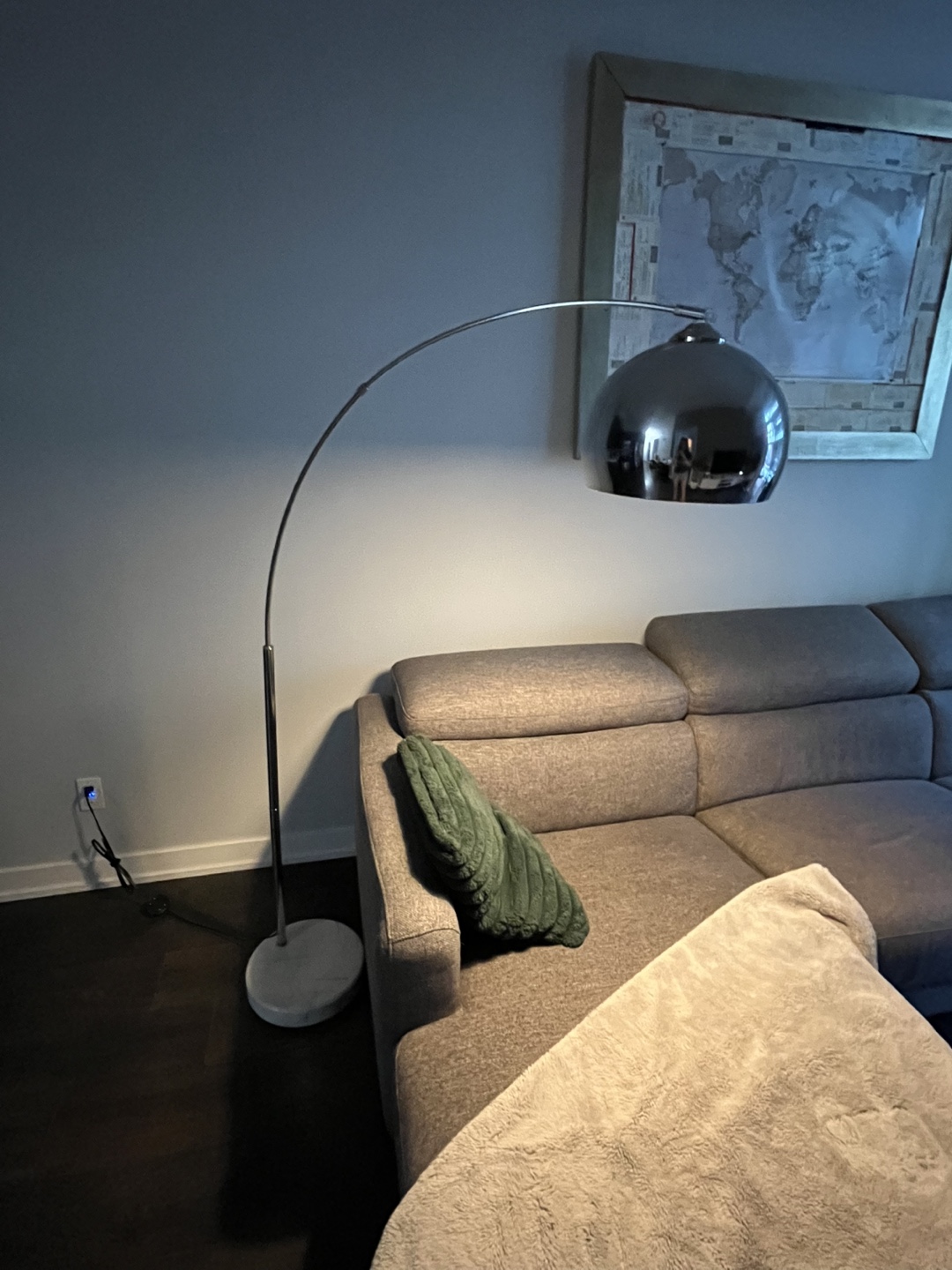 Arc Floor Lamp with Marble Base