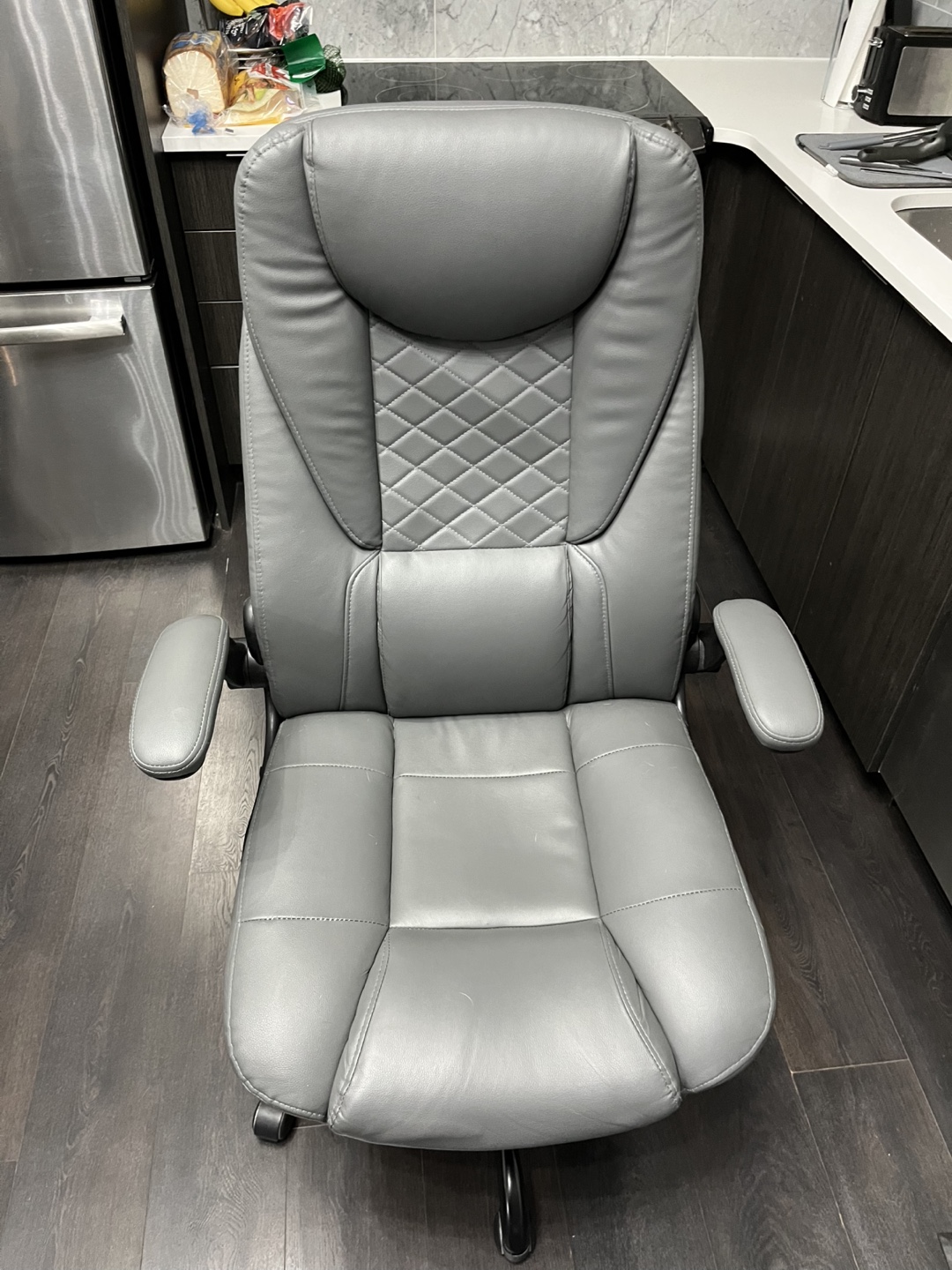 Grey Executive Office Chair with Armrests - photo 2