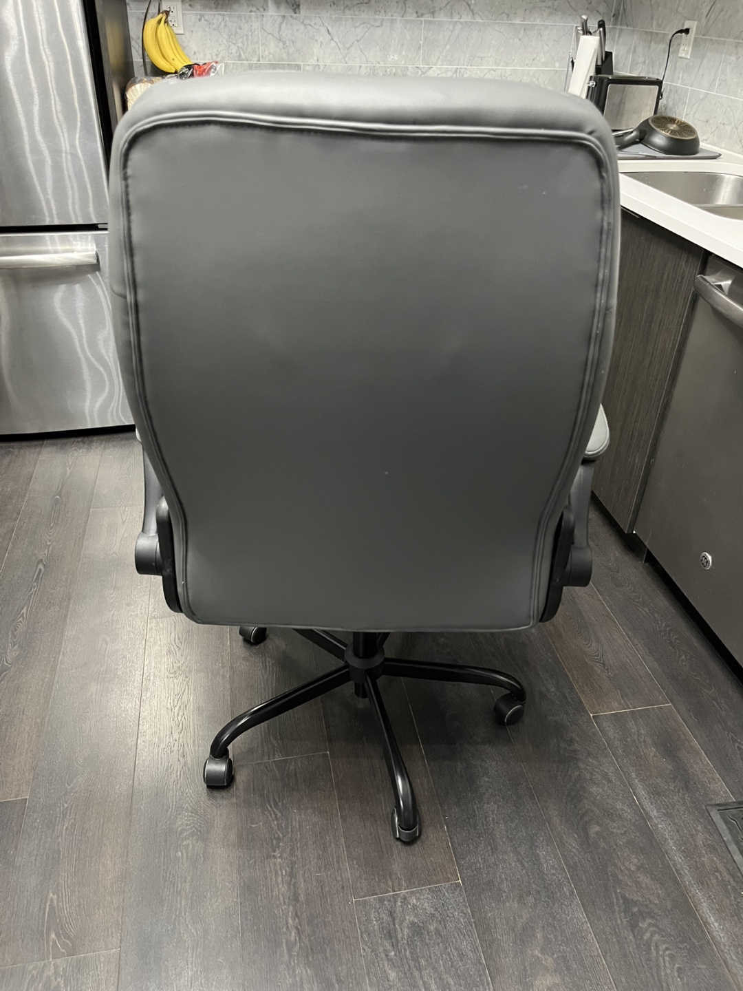 Grey Executive Office Chair with Armrests - photo 3