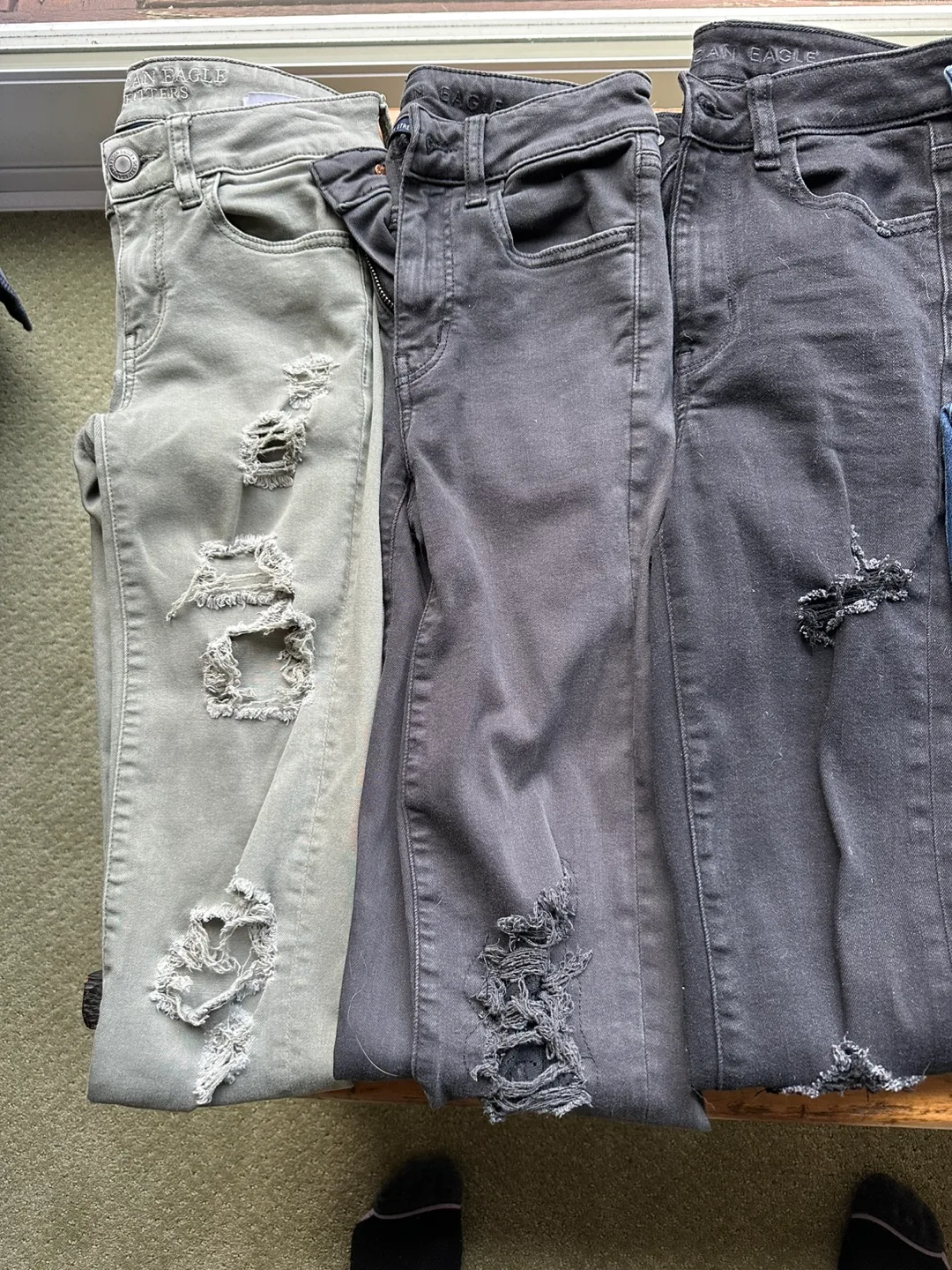 Bundle of six American Eagle distressed jeans image indicator(2)