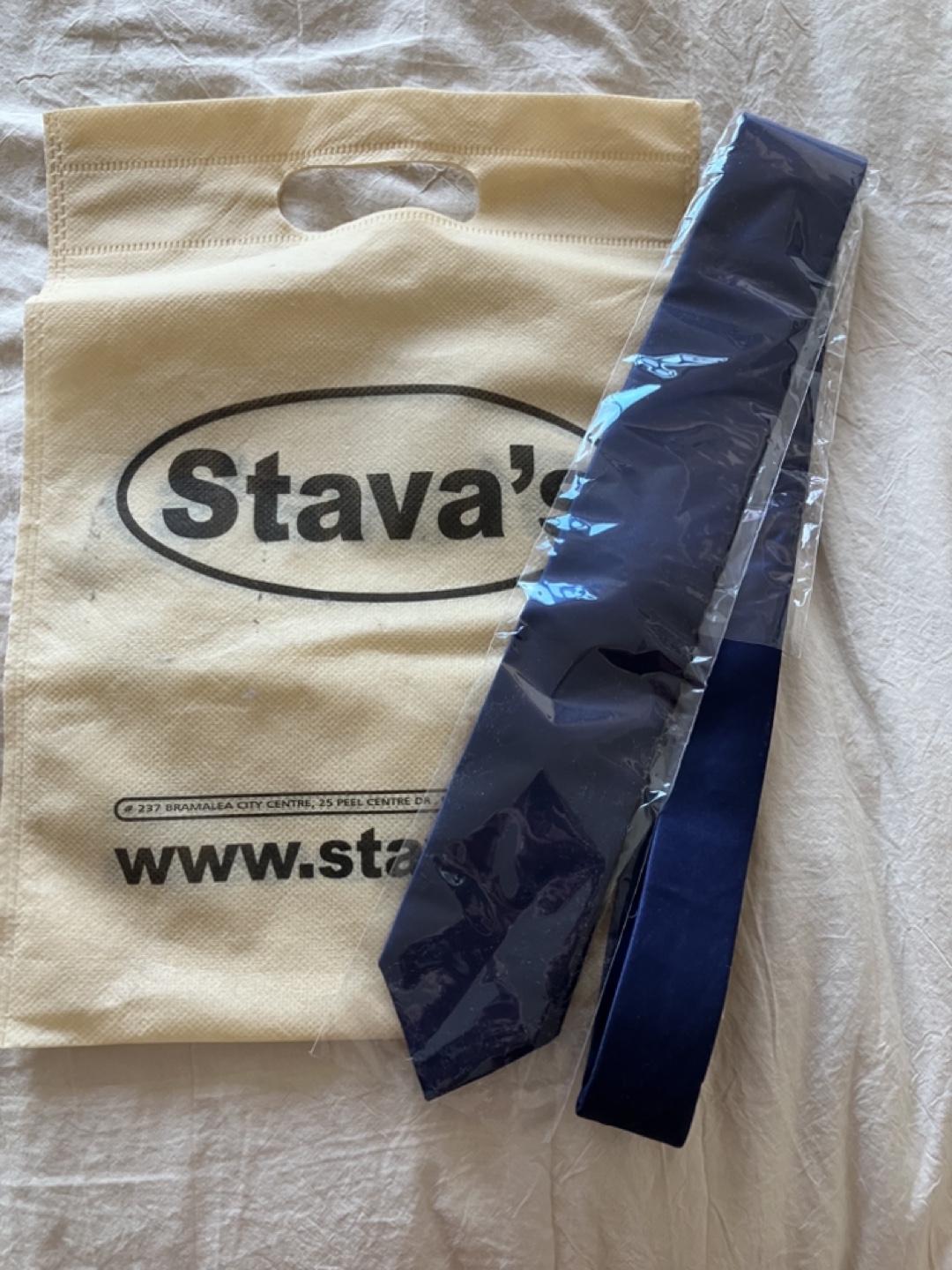Stava's new Navy slim style navy Blue Tie