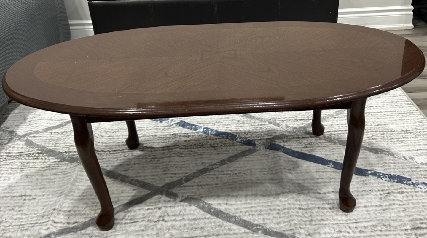 Oval Wood Coffee Table - photo 2
