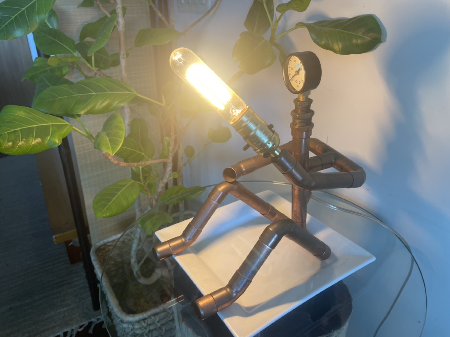 Copper Pipe Man Table Lamp - photo 4