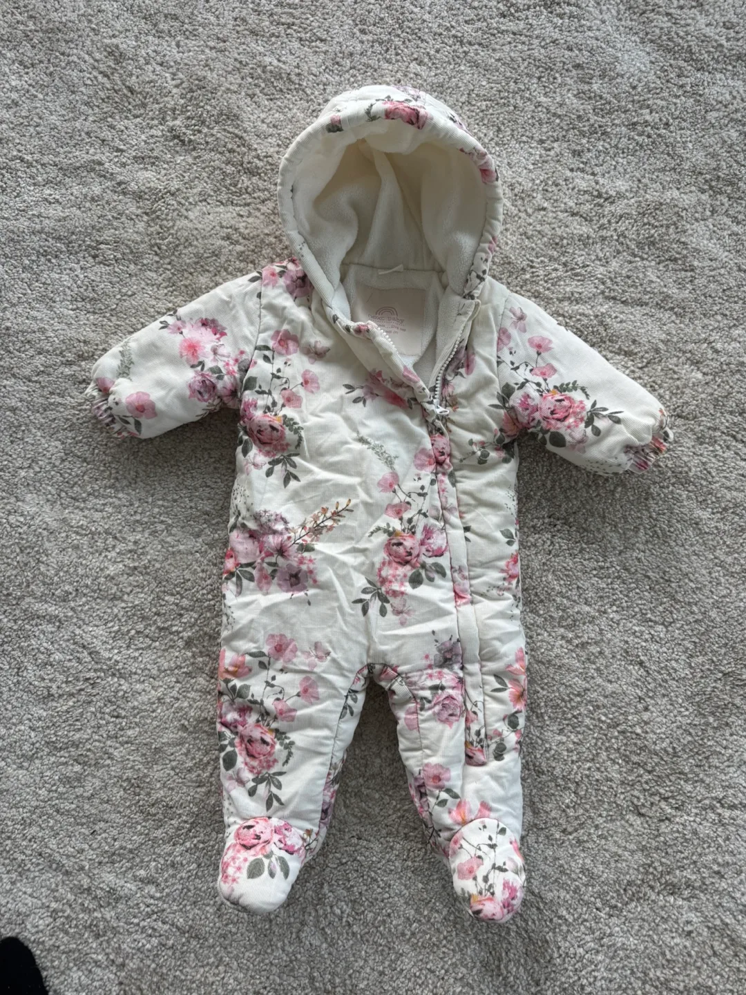 Next Baby Girl's Floral Winter Snowsuit thumbnail