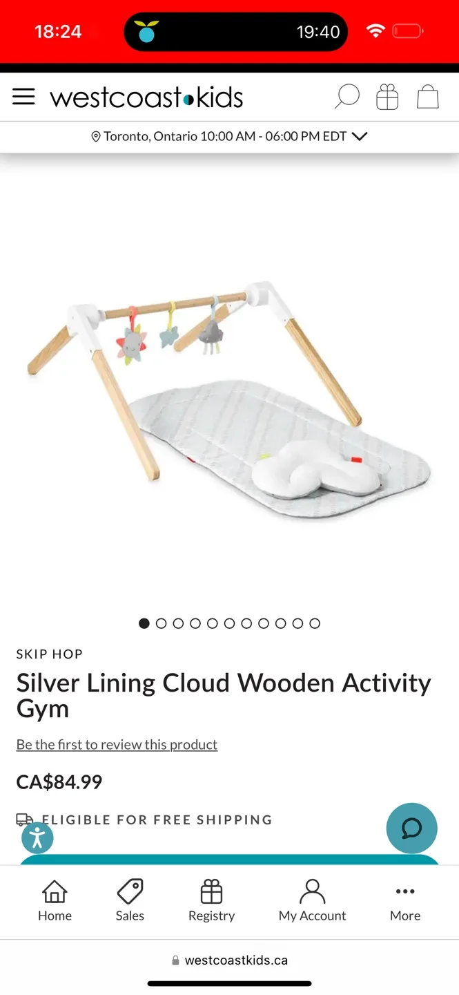 Skip Hop Silver Lining Cloud Wooden Activity Gym image indicator(3)