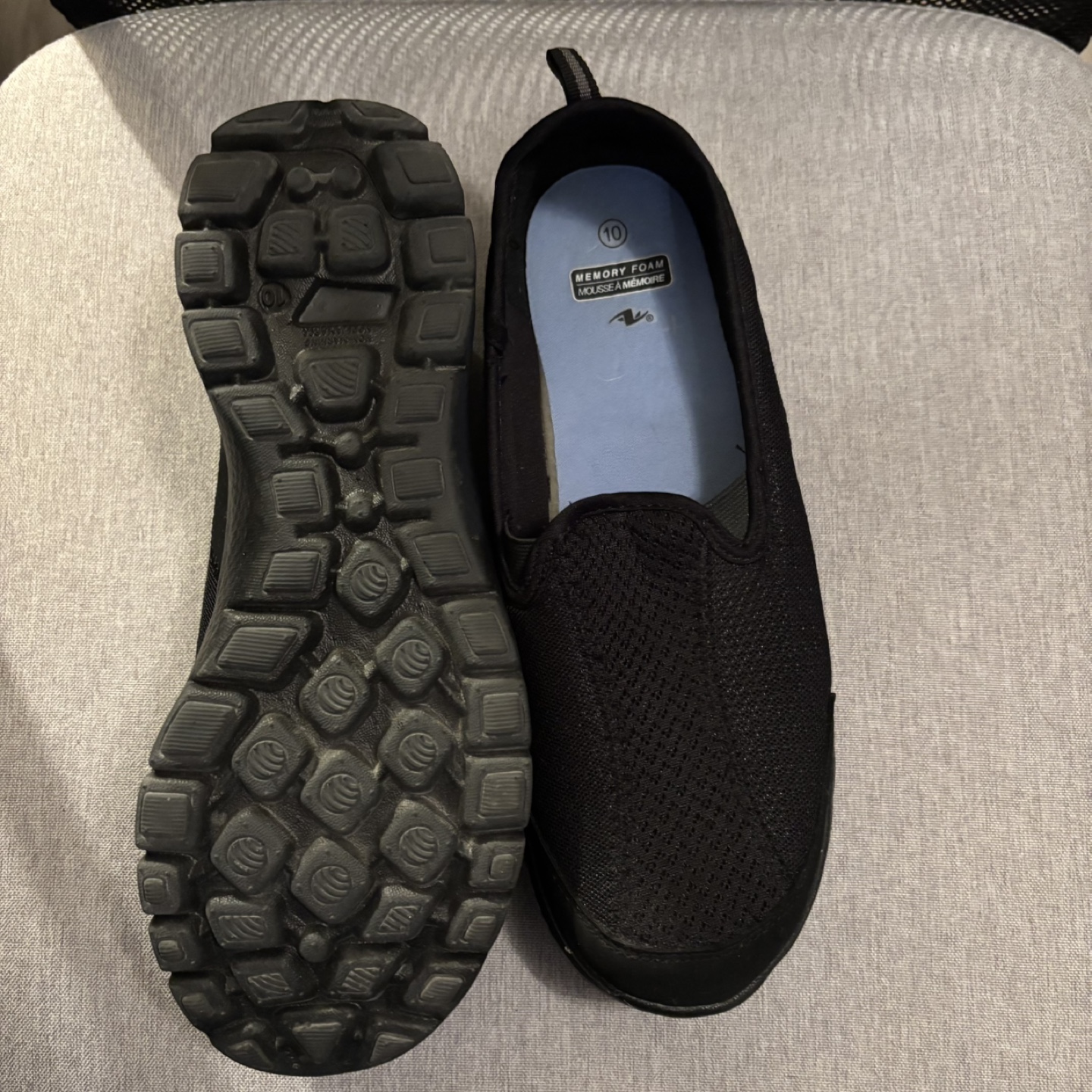Women's Size 10 Black Memory Foam House Slippers - photo 2