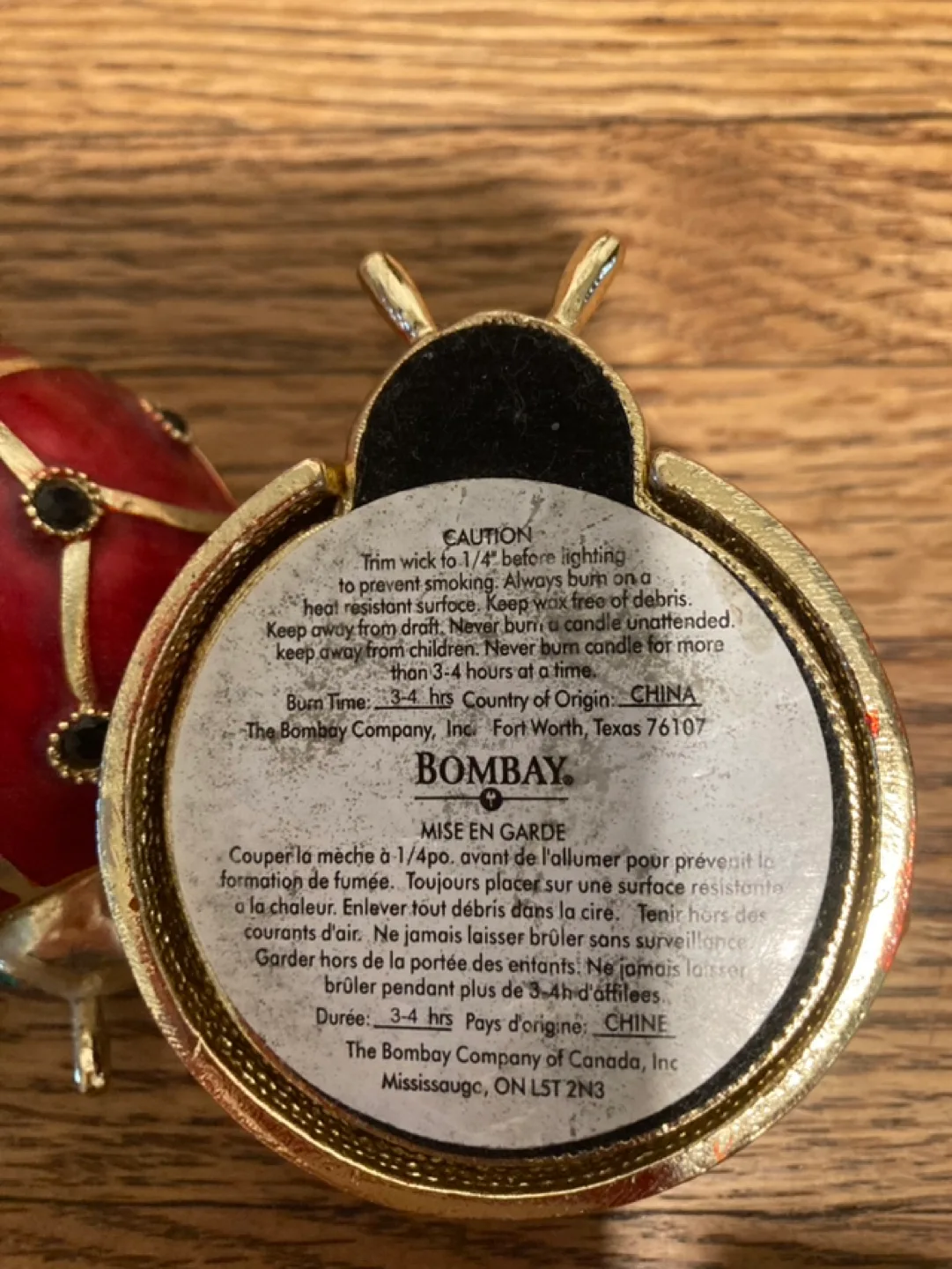 Pair of Bombay Company Ladybug Candle Holders image indicator(3)