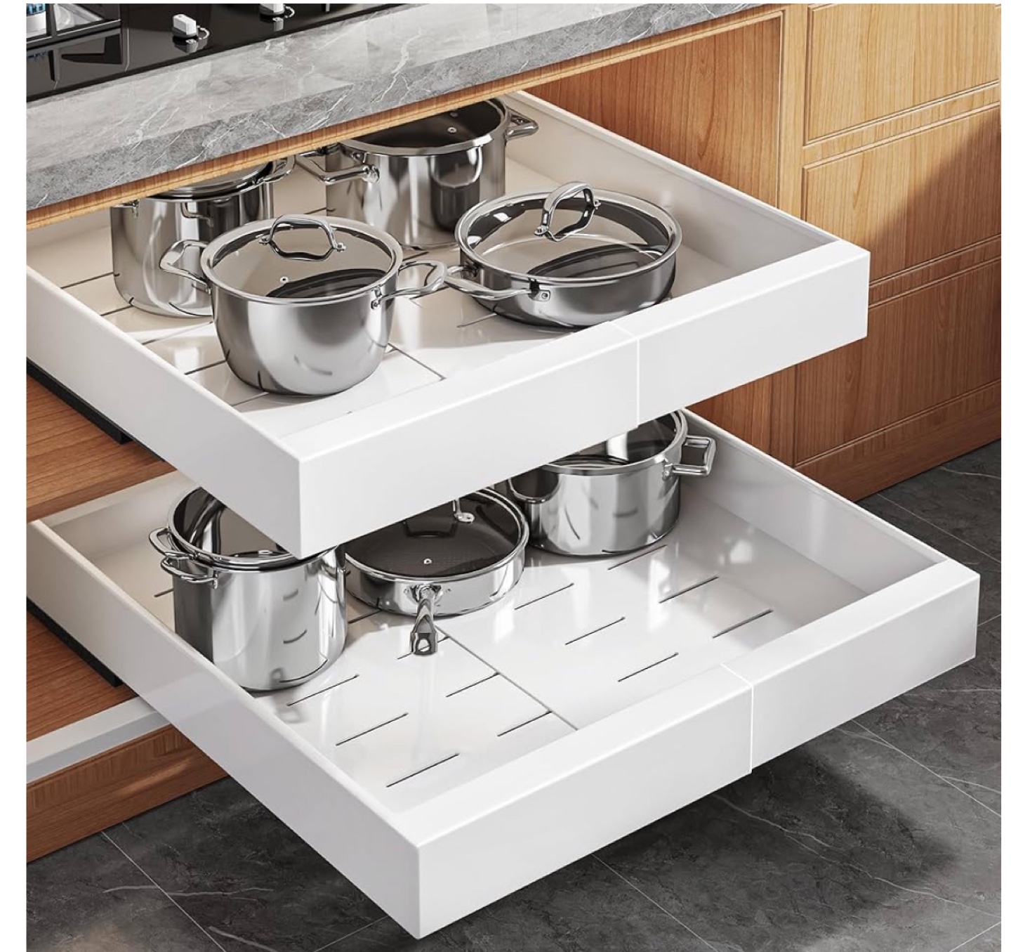 Expandable Pull Out Cabinet Organizer, Kitchen Drawer