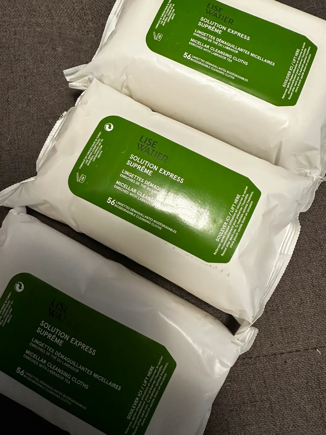 #ThriftyPicks Lise Watier Solution Xpresd Cleans Wipes (3 packs) image indicator(2)