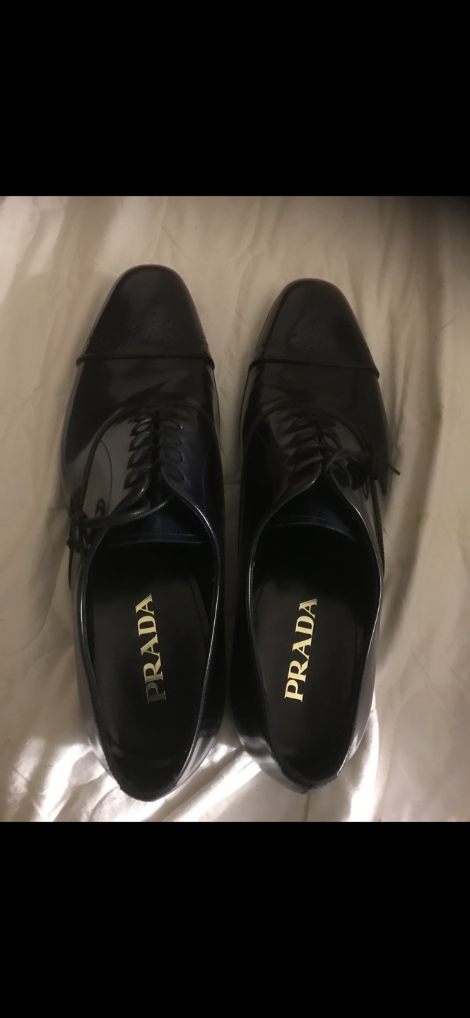 Men's Prada Leather Oxford Shoes - photo 2