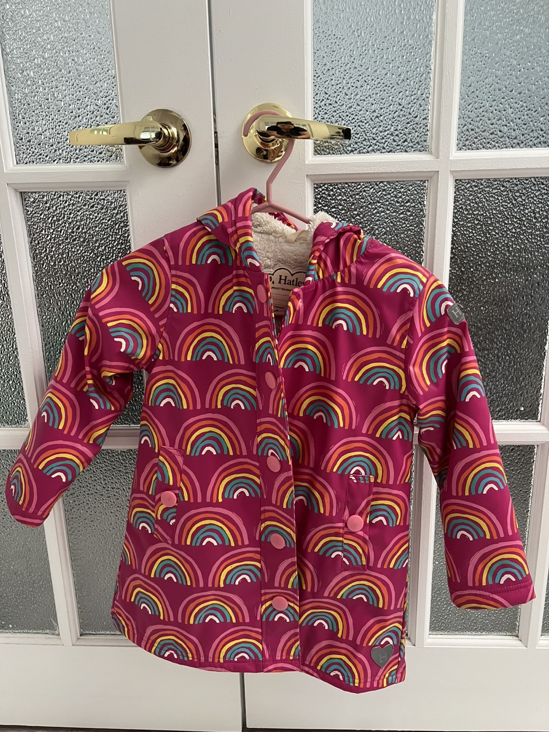 Hatley Girls' Size 6 Rainbow Raincoat