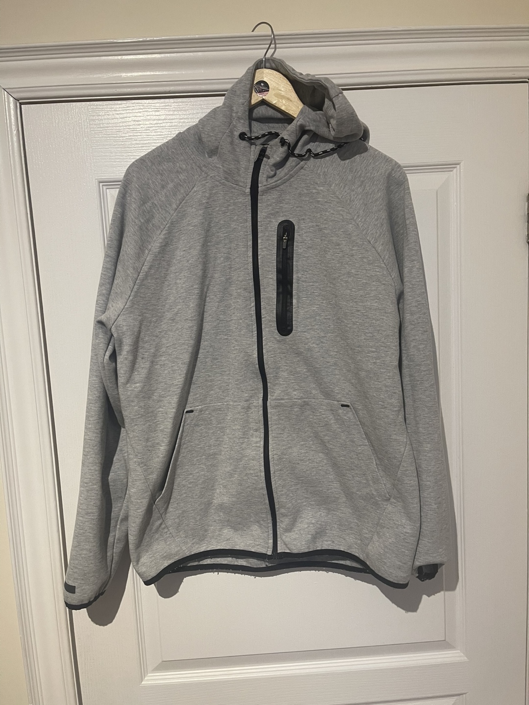 Men's Grey Joggers and Zip-Up Hoodie Set