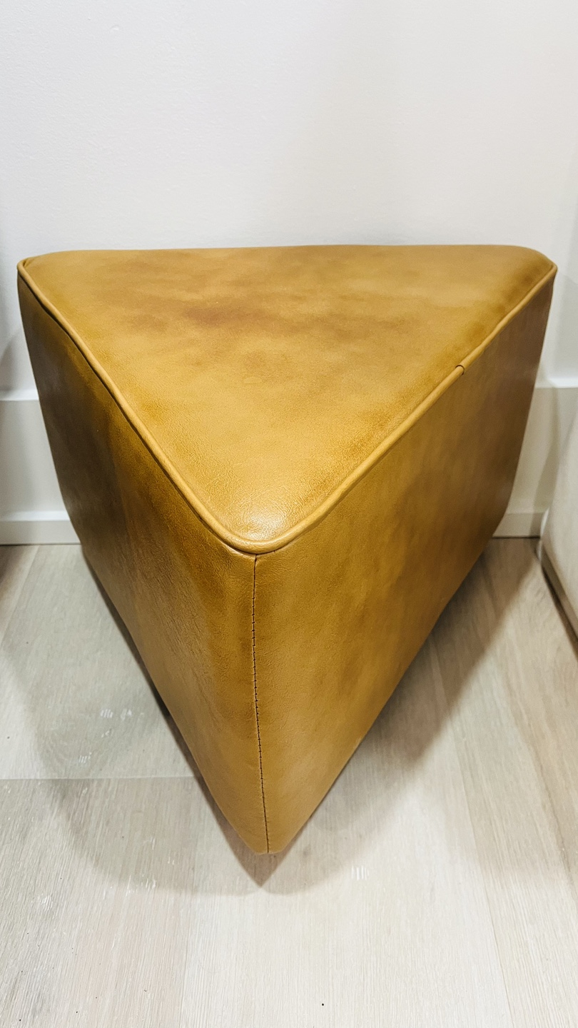 Triangle Shaped Ottoman - Mustard Yellow - photo 2