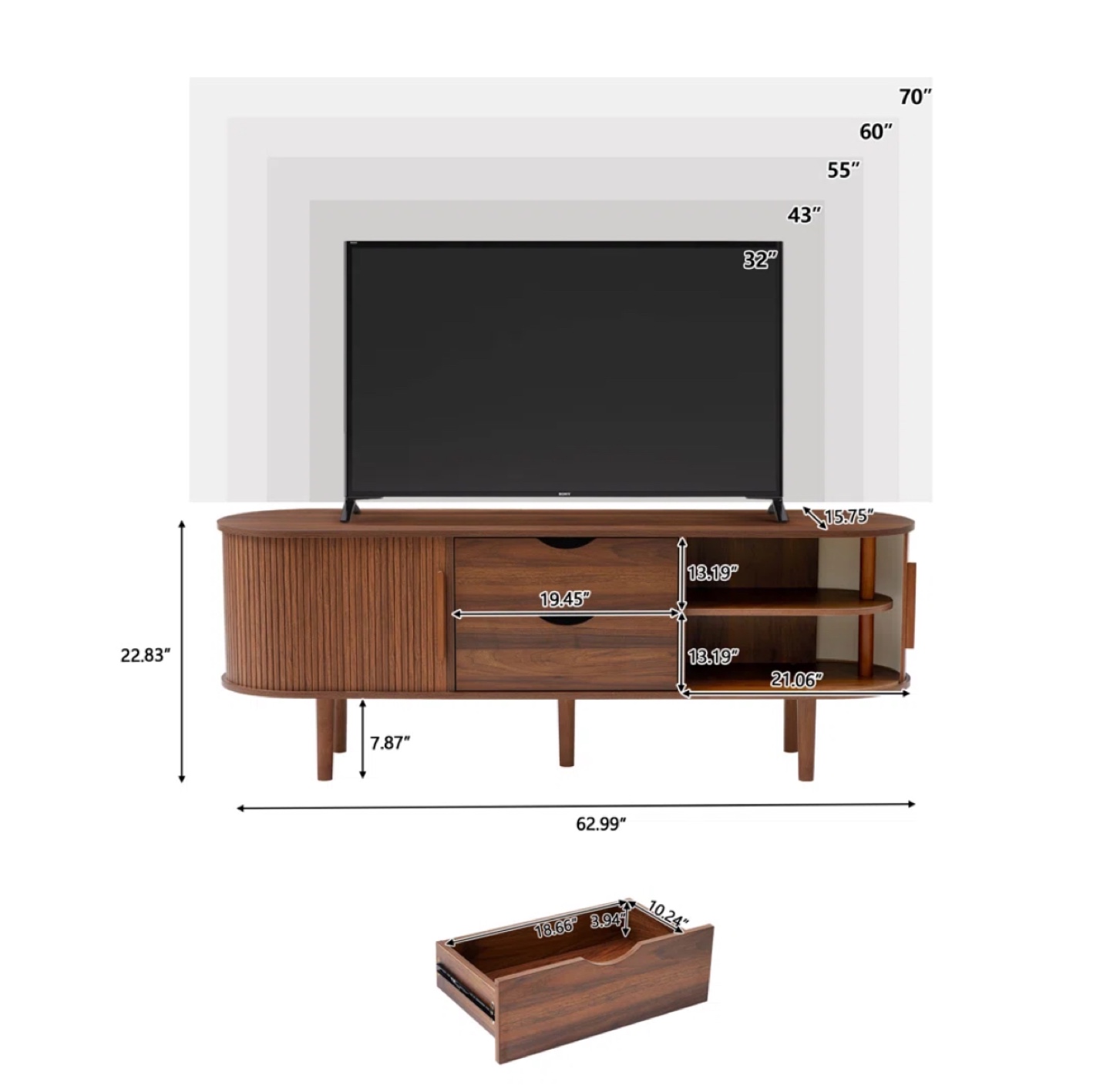 NEW 63" Credenza. Unassembled in original packaging - photo 3