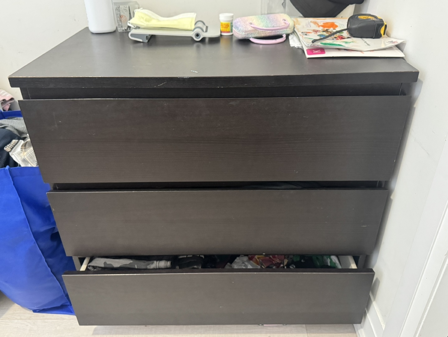 IKEA MALM 3-drawer dresser - Dark brown