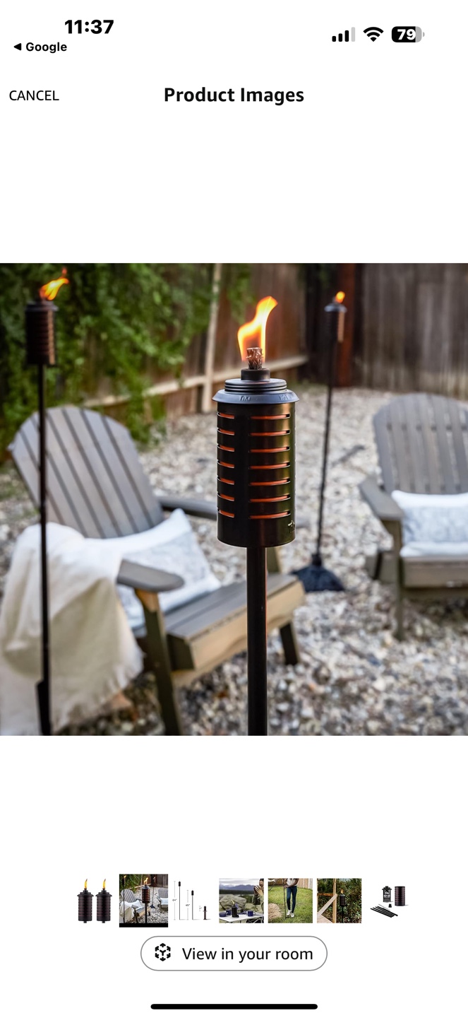 Two Tiki Torches with Metal Sleeves and Stands - photo 4