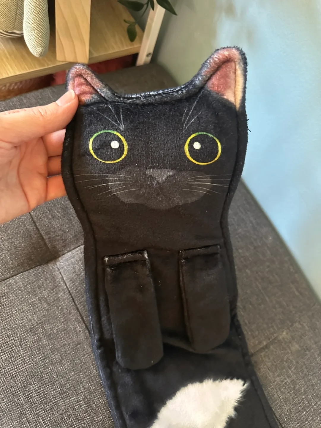 New never used black cat funny  tea towel image indicator(2)