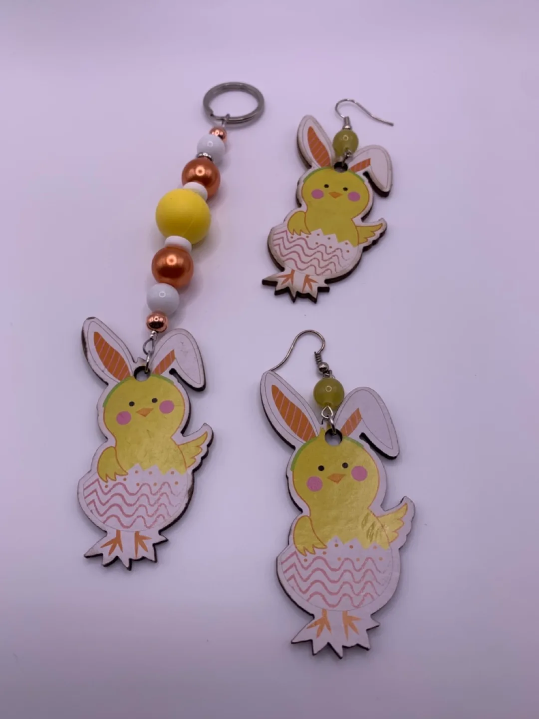 Easter Bunny & Chick Keychains & Earrings image indicator(9)